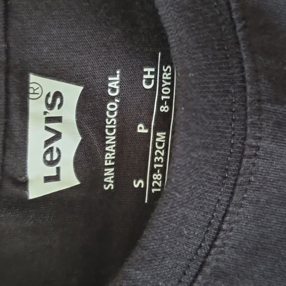 LEVIS BRAND SIGNATURE BOYS BLACK SHORT SLEEVE T-SHIRT SIZE SMALL - Picture 5 of 11